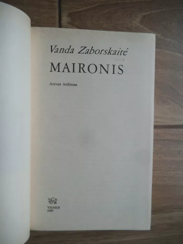 Maironis - Vanda Zaborskaitė, knyga 3