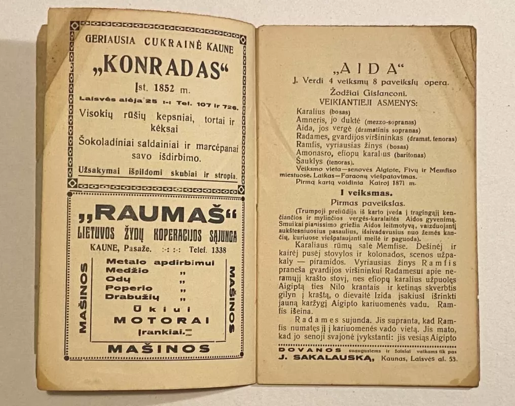 Operos AIDA Libretė 1930-40m. - Autorių Kolektyvas, knyga 4