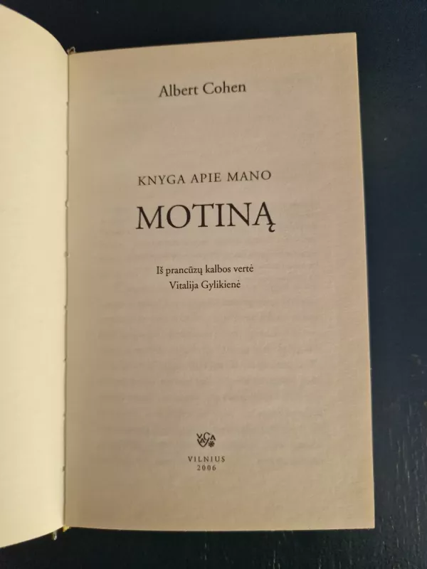 Knyga apie mano motiną - Albert Cohen, knyga 3
