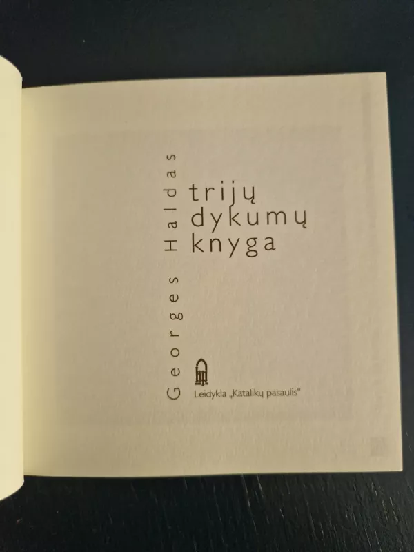 Trijų dykumų knyga - Georges Haldas, knyga 4