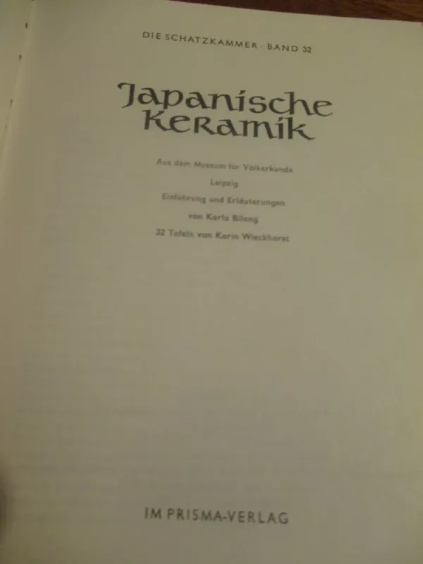 Japanische keramik - Autorių Kolektyvas, knyga 3