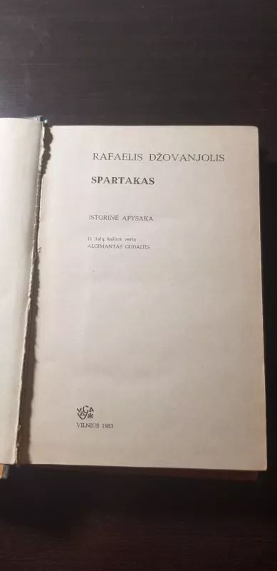 Spartakas - Rafaelis Džovanjolis, knyga 4
