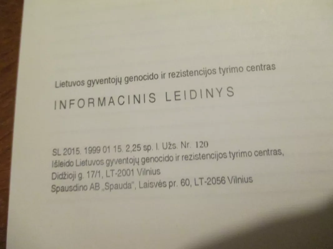 Lietuvos genocido ir rezistencijos tyrimo centras - Autorių Kolektyvas, knyga 6