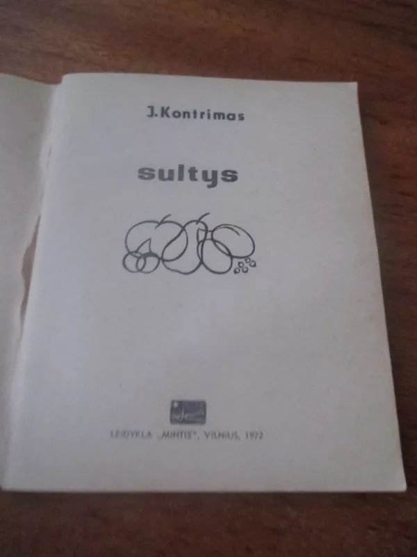 Sultys - J. Kontrimas, knyga 3