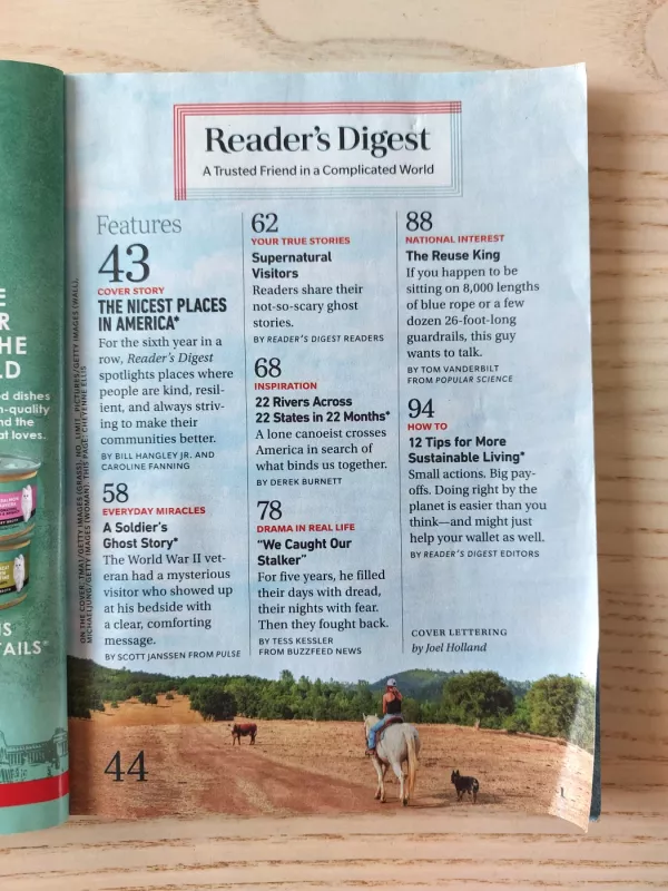 Readers Digest Magazine The Nicest Places In America October 2022 - Autorių Kolektyvas, knyga 3