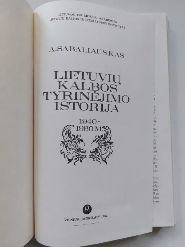Lietuvių kalbos tyrinėjimo istorija - Algirdas Sabaliauskas, knyga 4