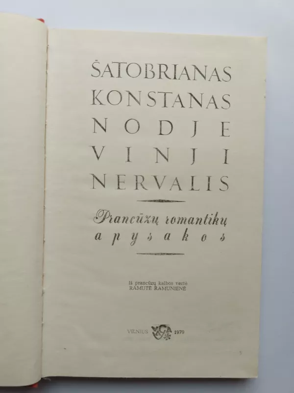 Prancūzų romantikų apysakos - F.R. Šatobrianas, knyga 3