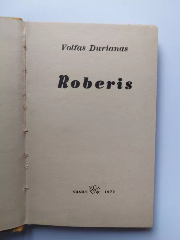 Roberis - Volfas Durianas, knyga 3