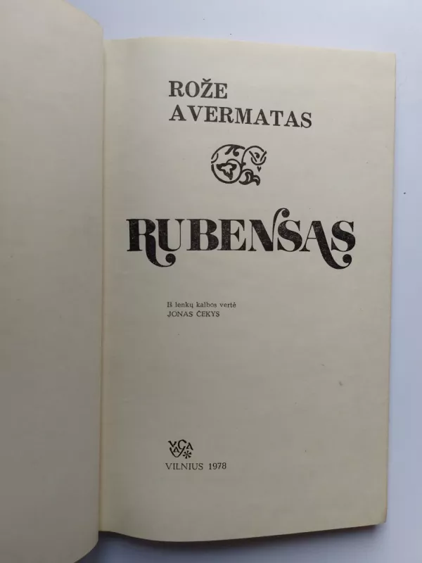 Rubensas - Rože Avermatas, knyga 3