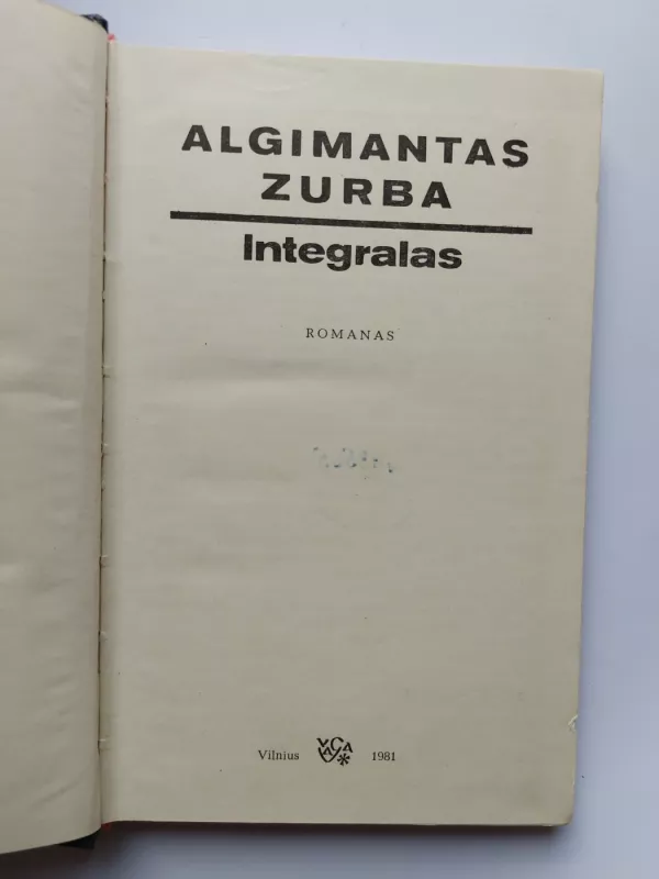 Integralas - Algimantas Zurba, knyga 3