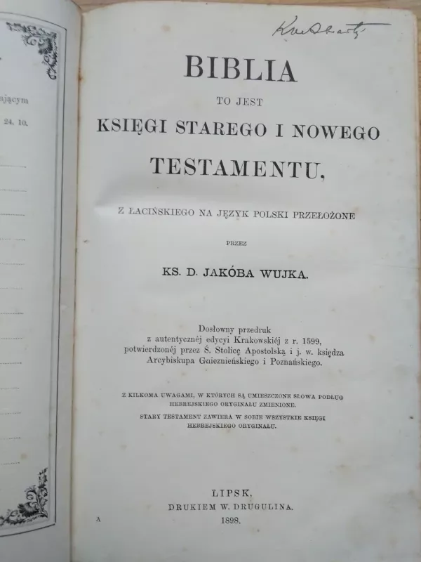 Biblia to Jest Ksiegi Starego i Nowego Testamentu - Autorių Kolektyvas, knyga 4