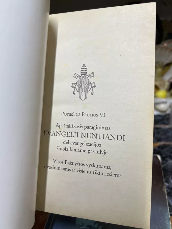 Apaštališkasis paraginimas EVANGELII NUNTIANDI dėl evangelizacijos šiuolaikiniame pasaulyje -  Popiežius Paulius VI, knyga 3