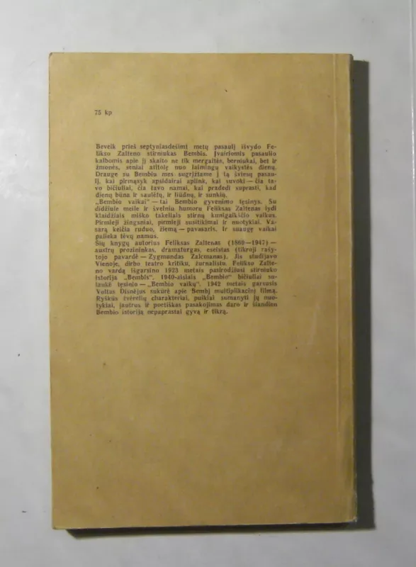 Bembis. Bembio vaikai - Feliksas Zaltenas, knyga 5