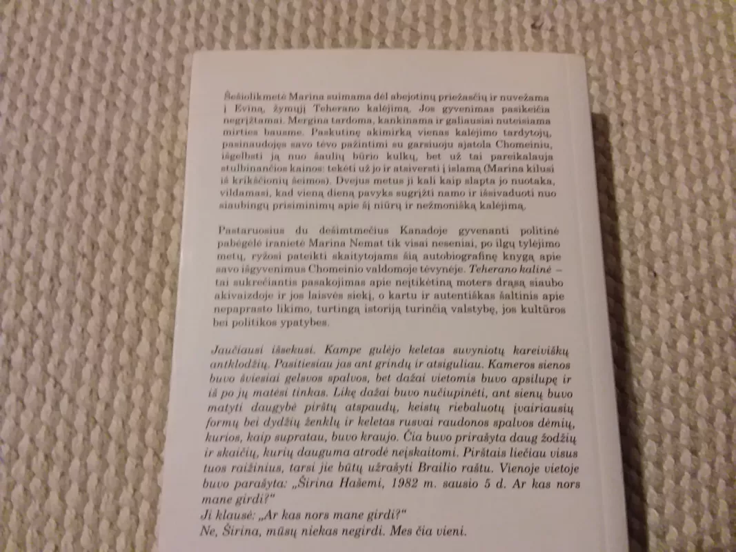 Teherano kalinė - Marina Nemat, knyga 3