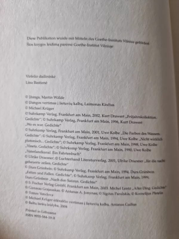 Šiuolaikinė vokiečių ir lietuvių poezija - Autorių Kolektyvas, knyga 3