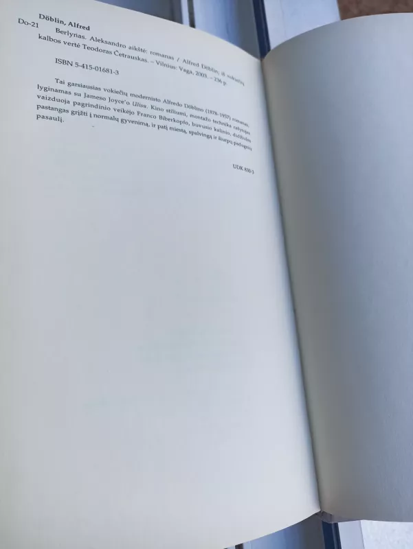 Berlynas. Aleksandro aikštė: Franco Biberkopfo gyvenimo istorija - Alfred Doblin, knyga 6