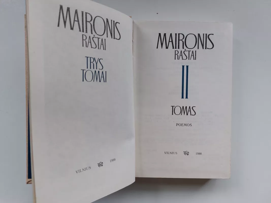 Raštai (4 tomai) -  Maironis, knyga 5