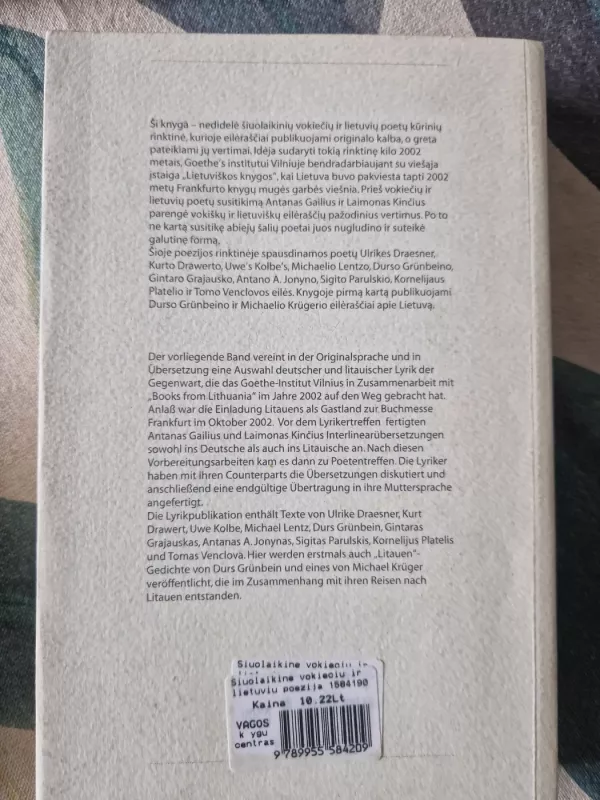 Šiuolaikinė vokiečių ir lietuvių poezija - Autorių Kolektyvas, knyga 6