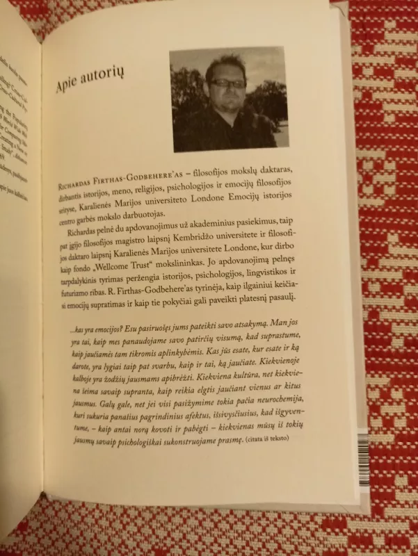 Emocijų istorija: kaip jausmai padėjo sukurti pasaulį, kokiame gyvename šiandien - Firth-Godbehere Richard, knyga 6