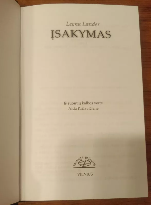Įsakymas - Leena Lander, knyga 3