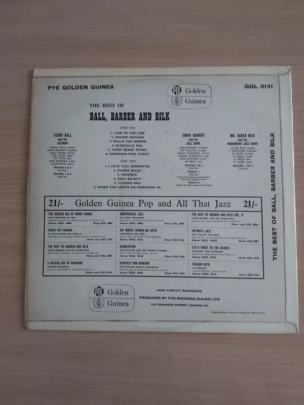 The best of Ball, Barber and Bilk - Chris Barbers Jazz Band, plokštelė 3
