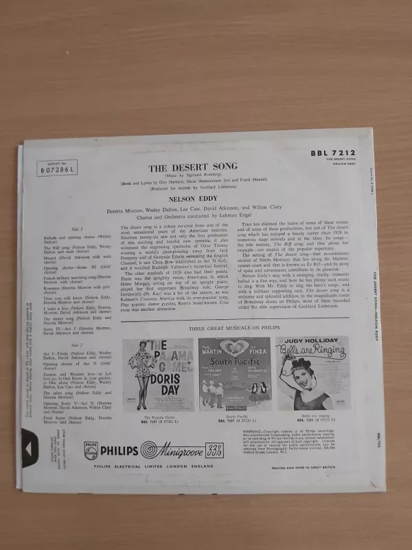 The Desert Song - Nelson Eddy, plokštelė 3