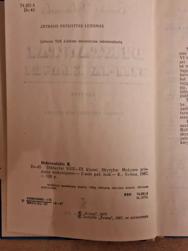 Diktantai VIII-IX kl. - Bronius Dobrovolskis, knyga 3