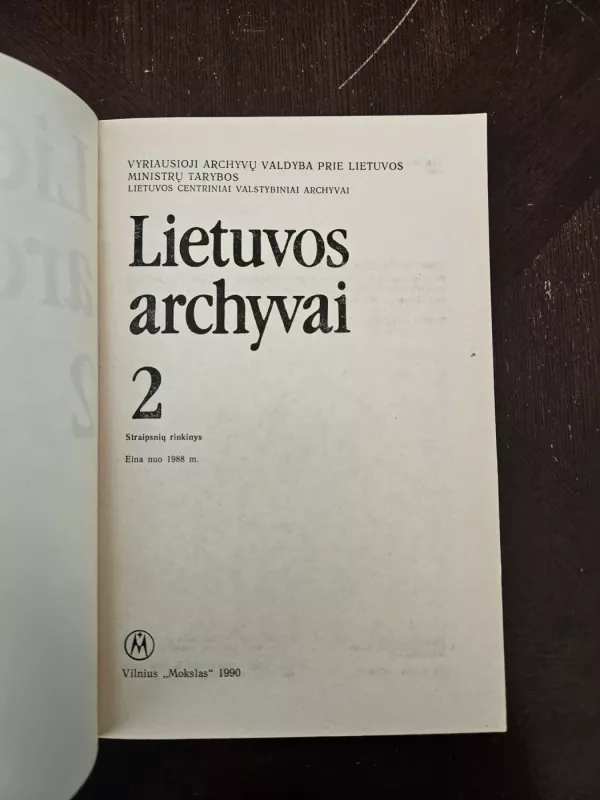 Lietuvos archyvai 2 - Autorių Kolektyvas, knyga 3