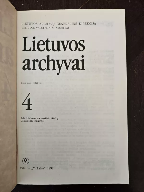 Lietuvos archyvai 4 - Autorių Kolektyvas, knyga 3