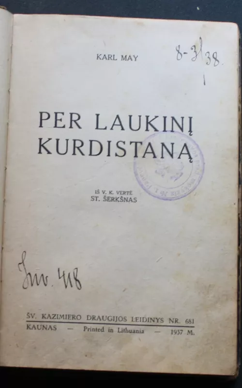 Per laukinį Kurdistaną, 1937 - May Karl, knyga 2