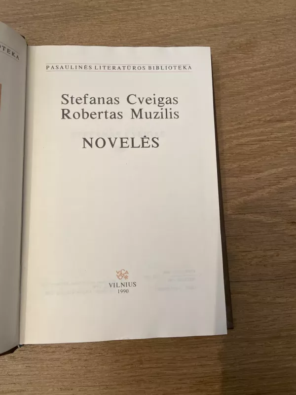 Novelės - Stefanas Cveigas, Robertas  Muzilis, knyga 3
