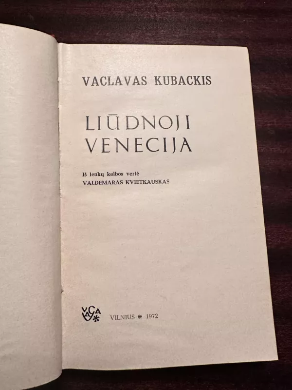 Liūdnoji Venecija - Vaclavas Kubackis, knyga 3