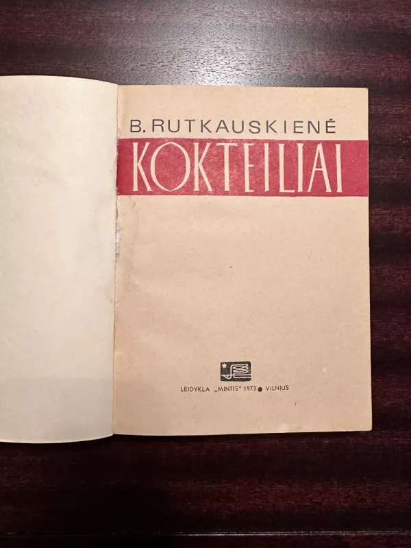 Kokteiliai - B. Rutkauskienė, knyga 3