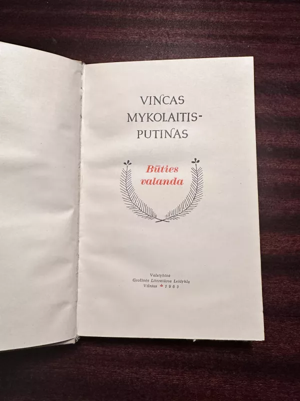 Būties valanda - Vincas Mykolaitis-Putinas, knyga 3