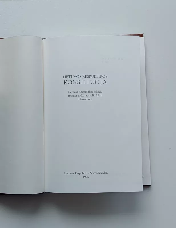 Lietuvos Respublikos Konstitucija - Autorių Kolektyvas, knyga 5