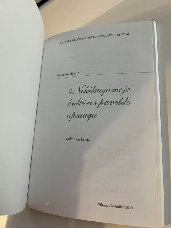 NEKILNOJAMOJO KULTŪROS PAVELDO APSAUGA - Jūratė Jurevičienė, knyga 3