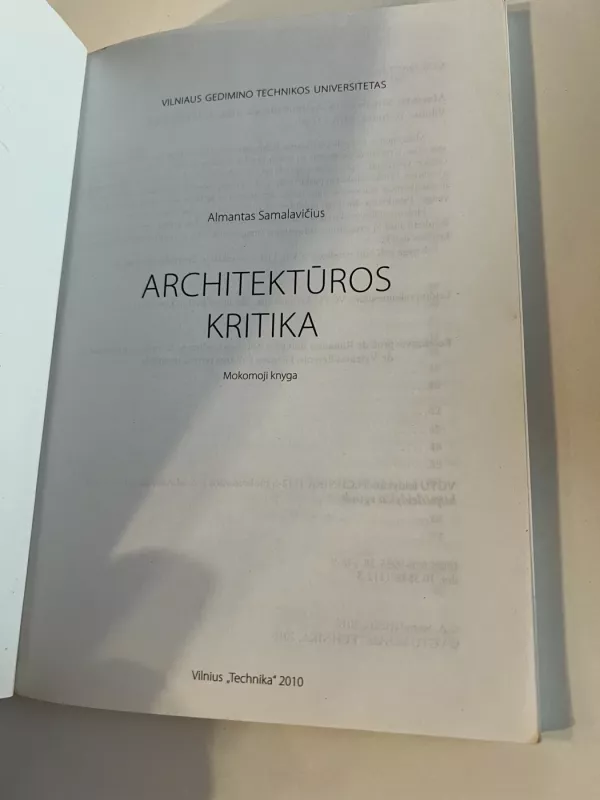 Architektūros kritika - Almantas Samalavičius, knyga 3