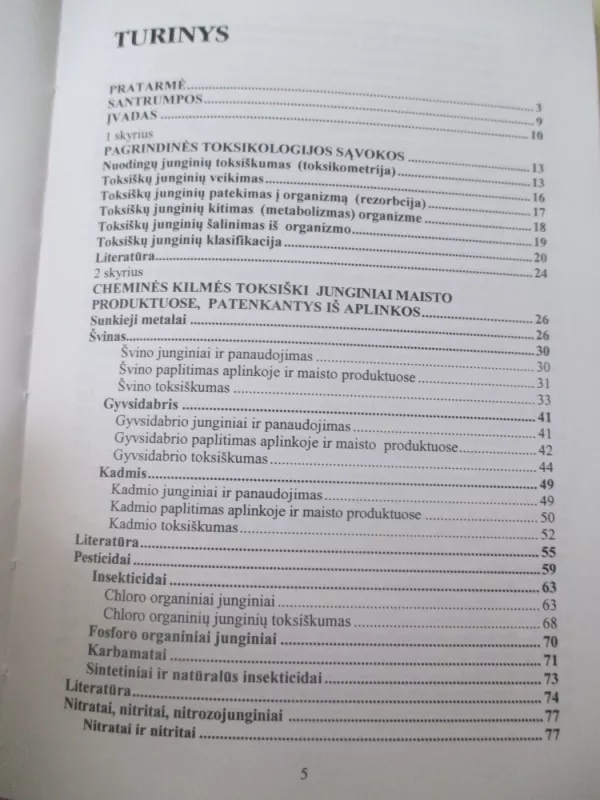 Toksiški junginiai, jų susidarymas aplinkoje ir maiste - Sigita Urbienė, knyga 4
