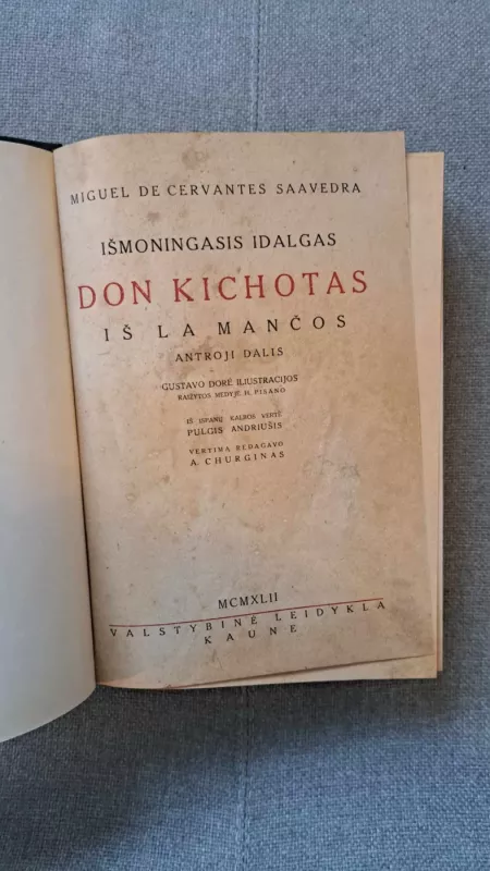 Išmoningasis Idalgas Don Kichotas iš La Mančos I ir II dalys - Miguel Cervantes, knyga 3
