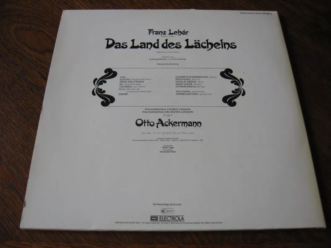 Das Land des Lachelns - Franz Lehár, plokštelė 5