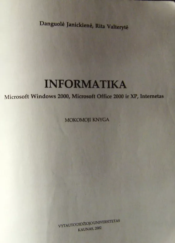 informatika - Danguolė Janickienė, knyga 5