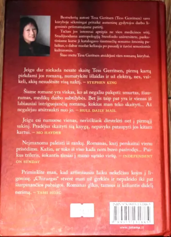 Chirurgas - Tess Gerritsen, knyga 3