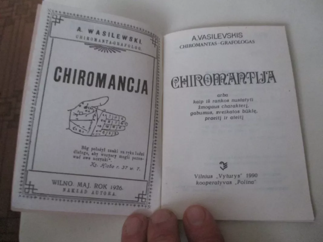 Chiromantija - A. Vasilevskis, knyga 3
