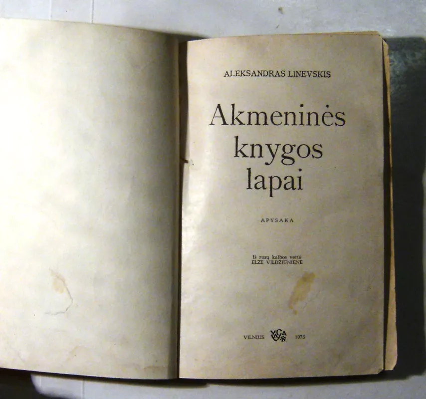 Akmeninės knygos lapai - Aleksandras Linevskis, knyga 5