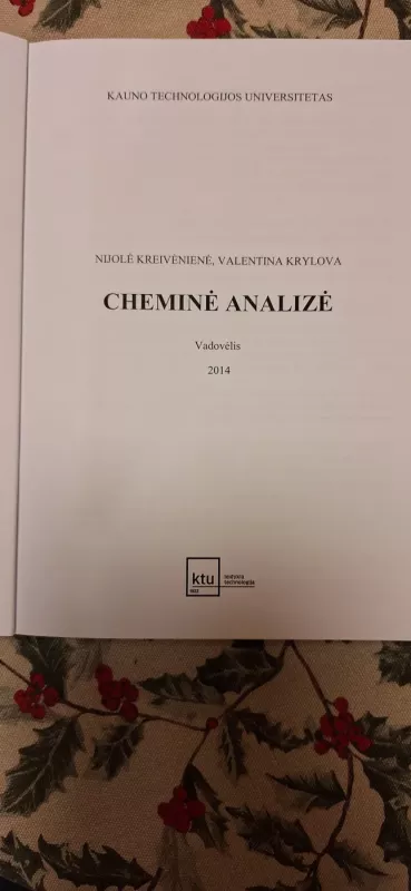 Cheminė analizė - Nijolė Kreivėnienė, knyga 3