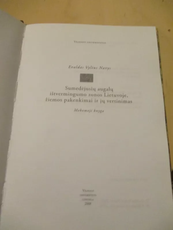 Sumedėjusių augalų ištvermingumo zonos Lietuvoje, žiemos pakenkimai ir jų vertinimas - E.V. Navys, knyga 3
