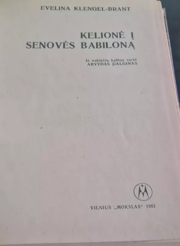 Kelionė į senovės Babiloną - Evelina Klengel-Brant, knyga 3