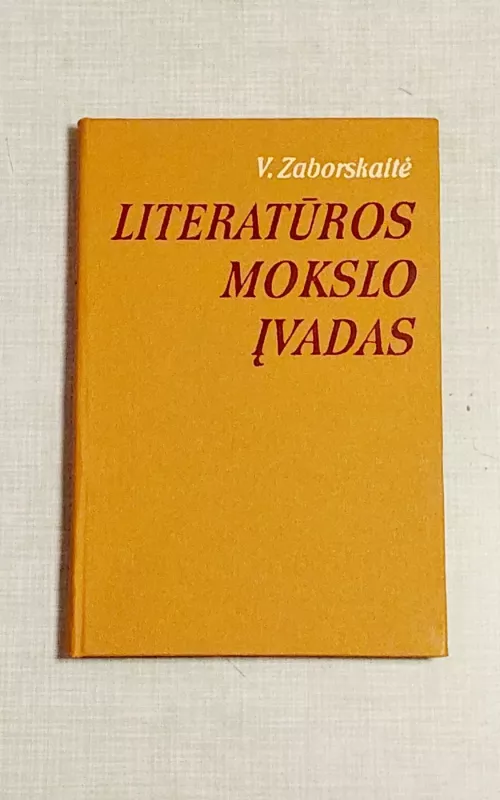 Literatūros mokslo įvadas - Vanda Zaborskaitė, knyga 2