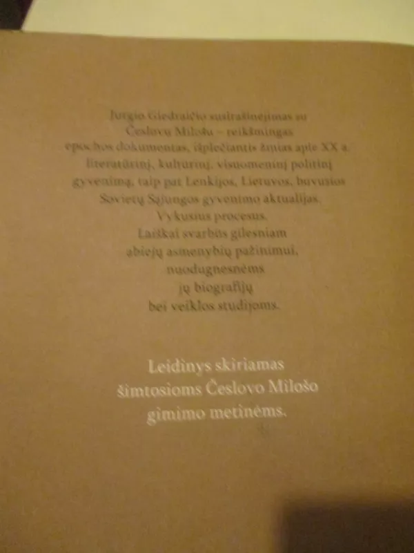 Jerzy Giedroyc Czeslaw Milosz laiškai 1952-1963 - Marek Kornat, knyga 4