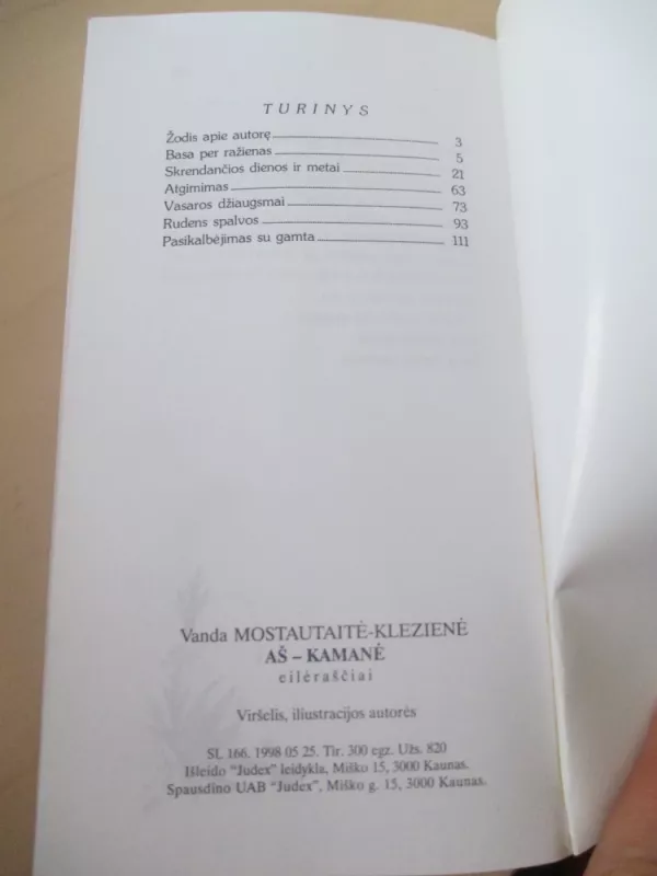 Aš - Kamanė - Vanda Mostautaitė-Klezienė, knyga 5